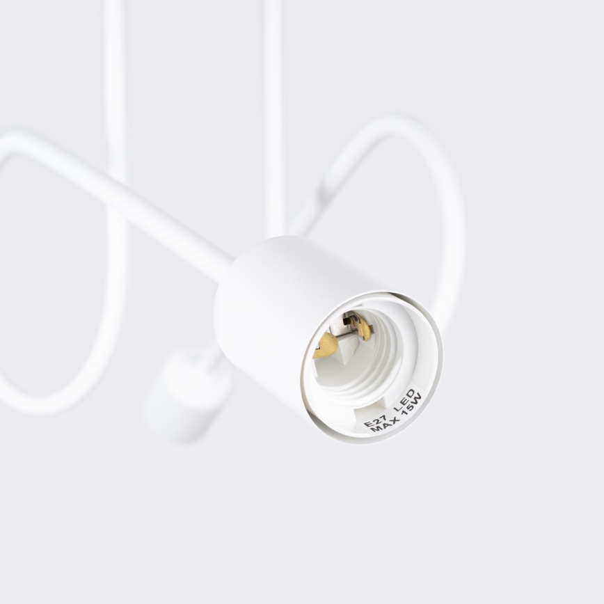 Candeeiro integrado LOOP 2xE27/15W/230V branco