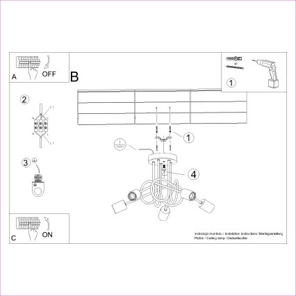 Candeeiro integrado EMBER 5xE27/15W/230V preto/bege/faia