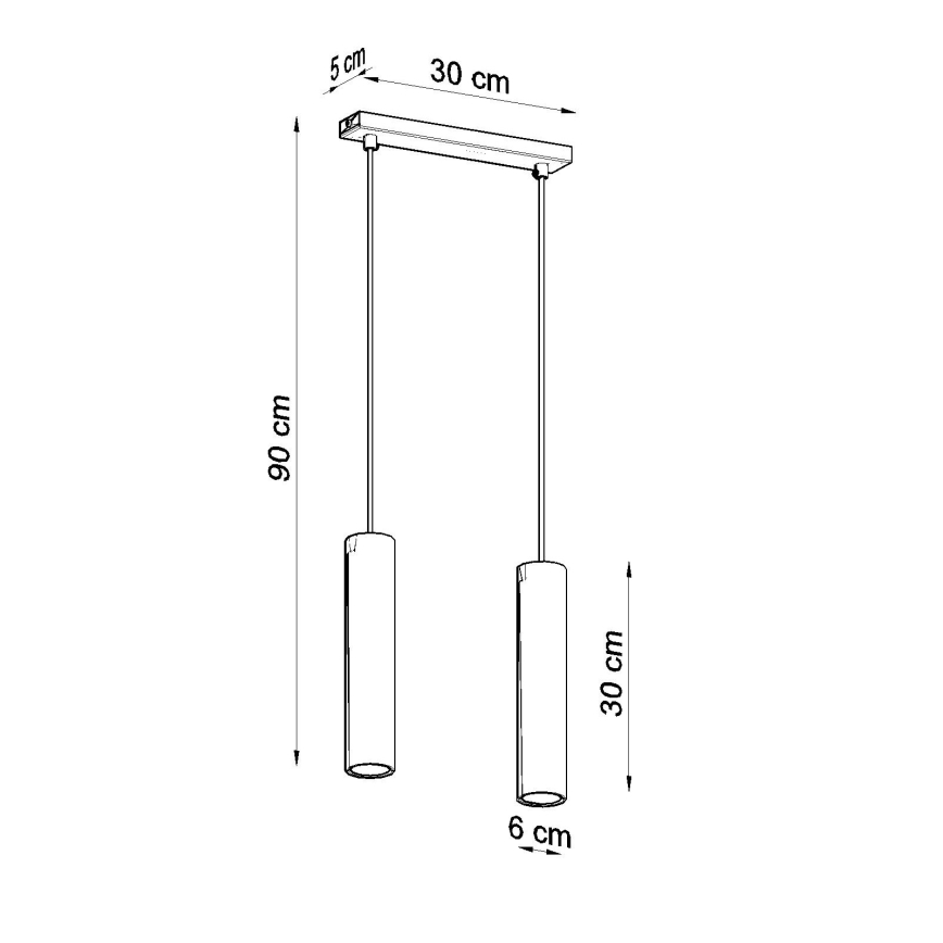 Candeeiro suspenso LAGOS 2xGU10/10W/230V creme