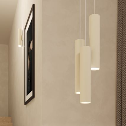 Candeeiro suspenso LAGOS 3xGU10/10W/230V creme