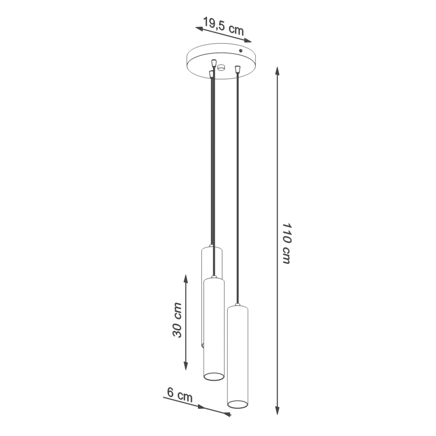 Candeeiro suspenso LAGOS 3xGU10/10W/230V creme