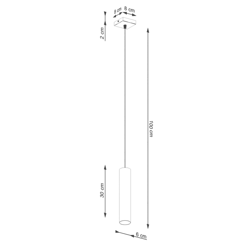 Candeeiro suspenso LAGOS 1xGU10/10W/230V verde
