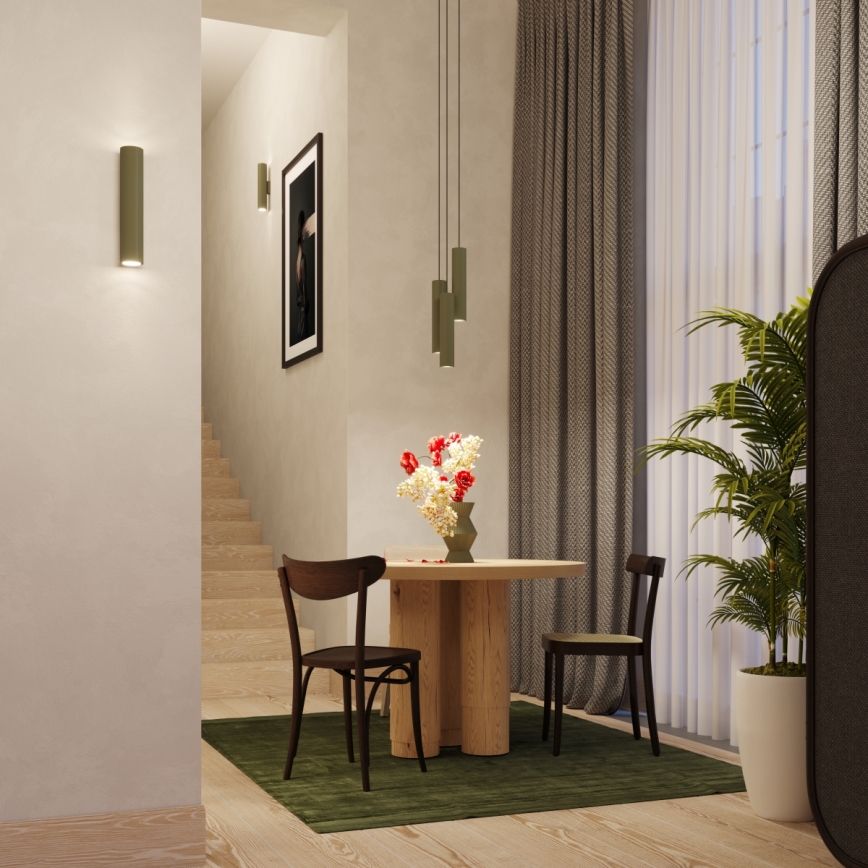 Iluminação de parede LAGOS 2xGU10/10W/230V verde