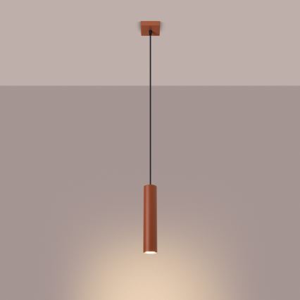 Candeeiro suspenso LAGOS 1xGU10/10W/230V vermelho