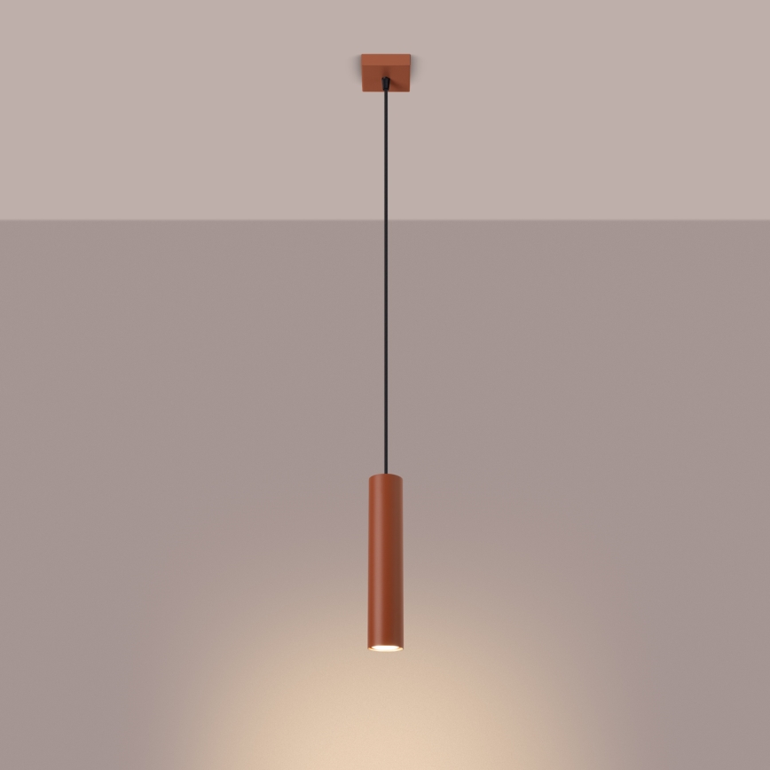 Candeeiro suspenso LAGOS 1xGU10/10W/230V vermelho