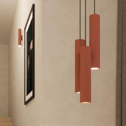 Candeeiro suspenso LAGOS 1xGU10/10W/230V vermelho