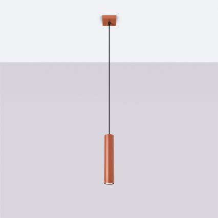 Candeeiro suspenso LAGOS 1xGU10/10W/230V vermelho