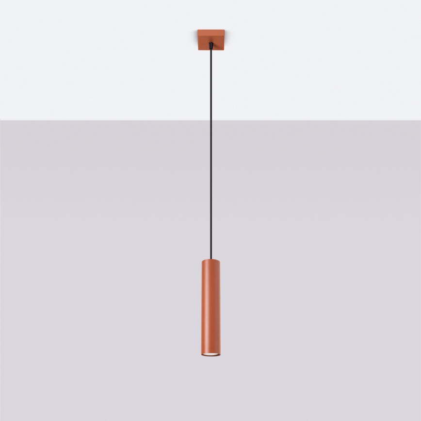 Candeeiro suspenso LAGOS 1xGU10/10W/230V vermelho