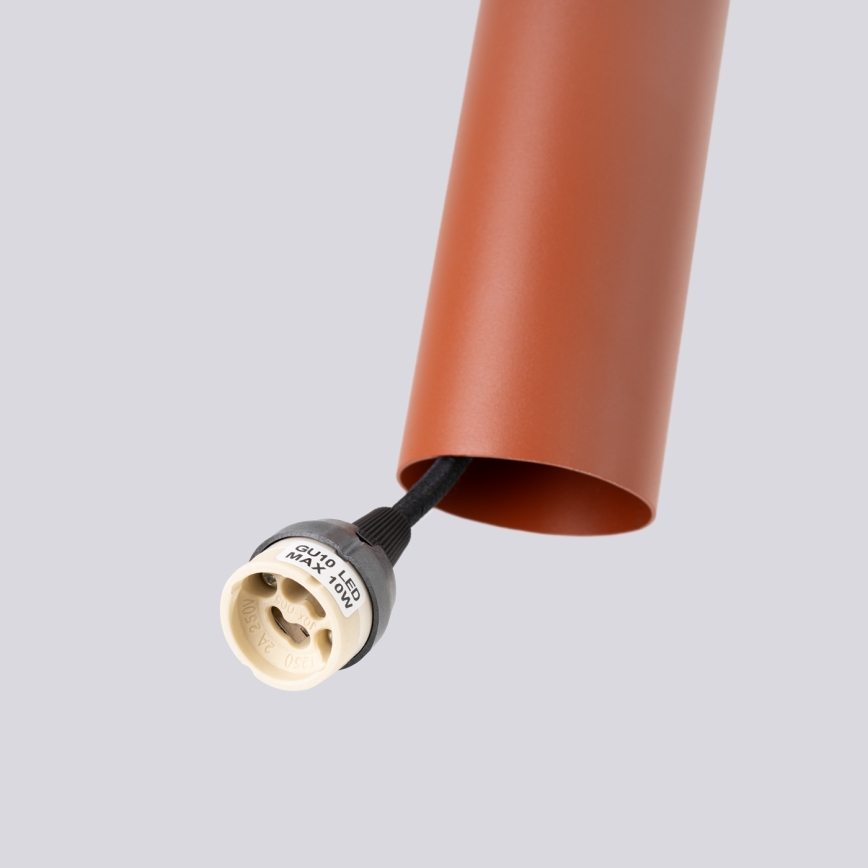 Candeeiro suspenso LAGOS 1xGU10/10W/230V vermelho