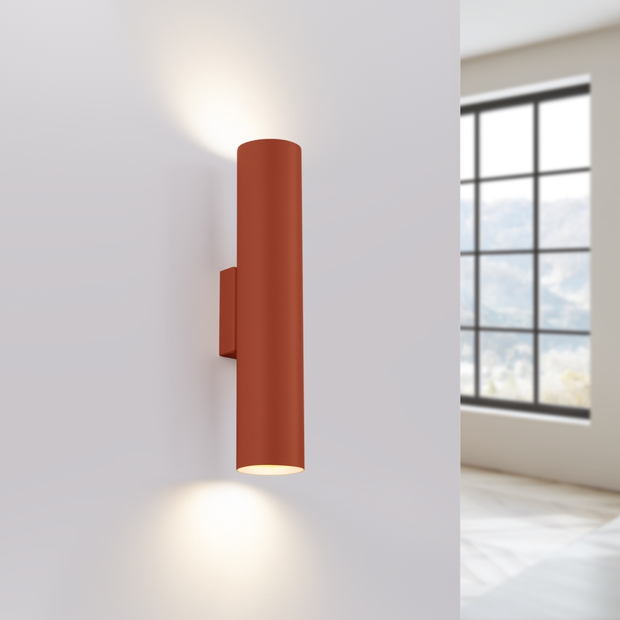 Iluminação de parede LAGOS 2xGU10/10W/230V vermelho