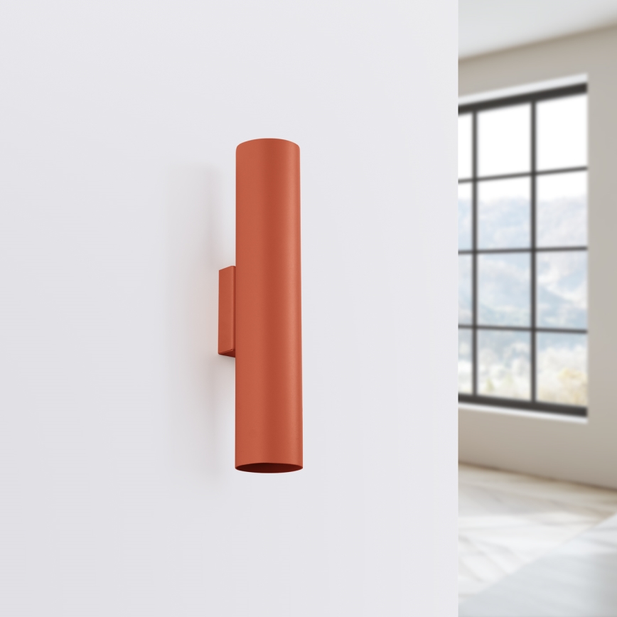 Iluminação de parede LAGOS 2xGU10/10W/230V vermelho