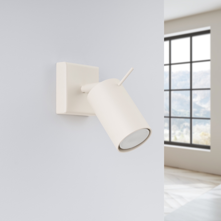 Foco de parede RING 1xGU10/10W/230V creme