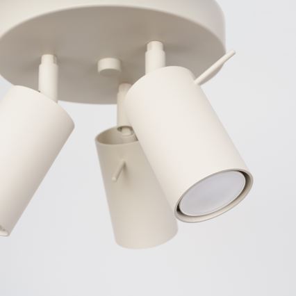 Foco RING 3xGU10/10W/230V creme