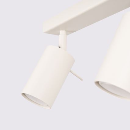 Foco RING 6xGU10/10W/230V creme