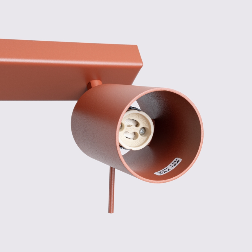 Foco RING 6xGU10/10W/230V vermelho