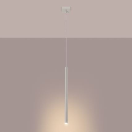 Candeeiro suspenso PASTELO 1xG9/8W/230V creme