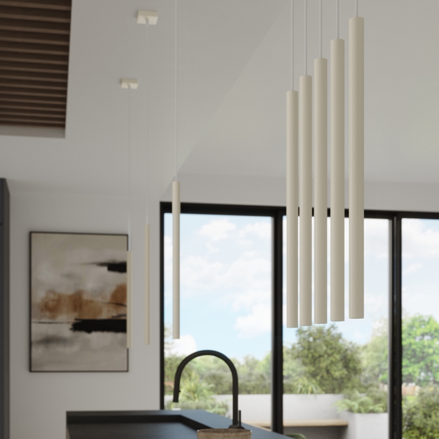 Candeeiro suspenso PASTELO 1xG9/8W/230V creme