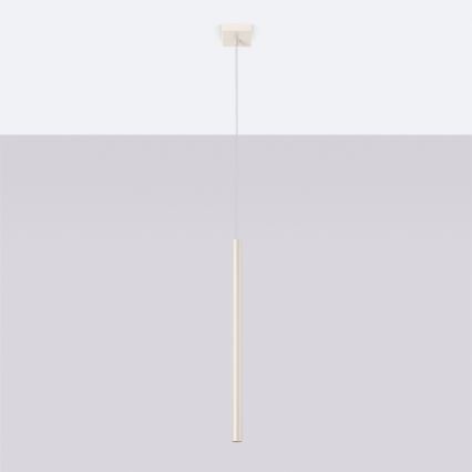 Candeeiro suspenso PASTELO 1xG9/8W/230V creme