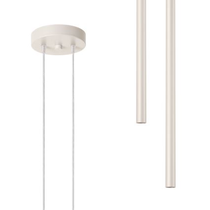 Candeeiro suspenso PASTELO 2xG9/8W/230V creme
