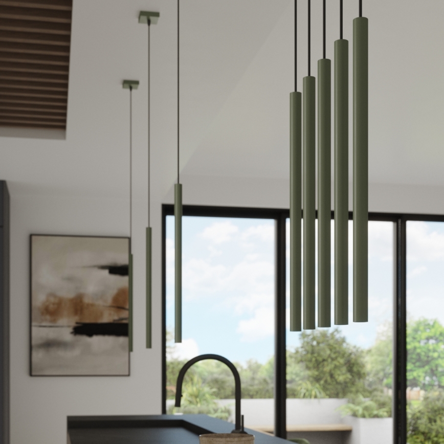 Candeeiro suspenso PASTELO 1xG9/8W/230V verde