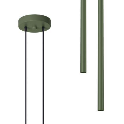 Candeeiro suspenso PASTELO 2xG9/8W/230V verde