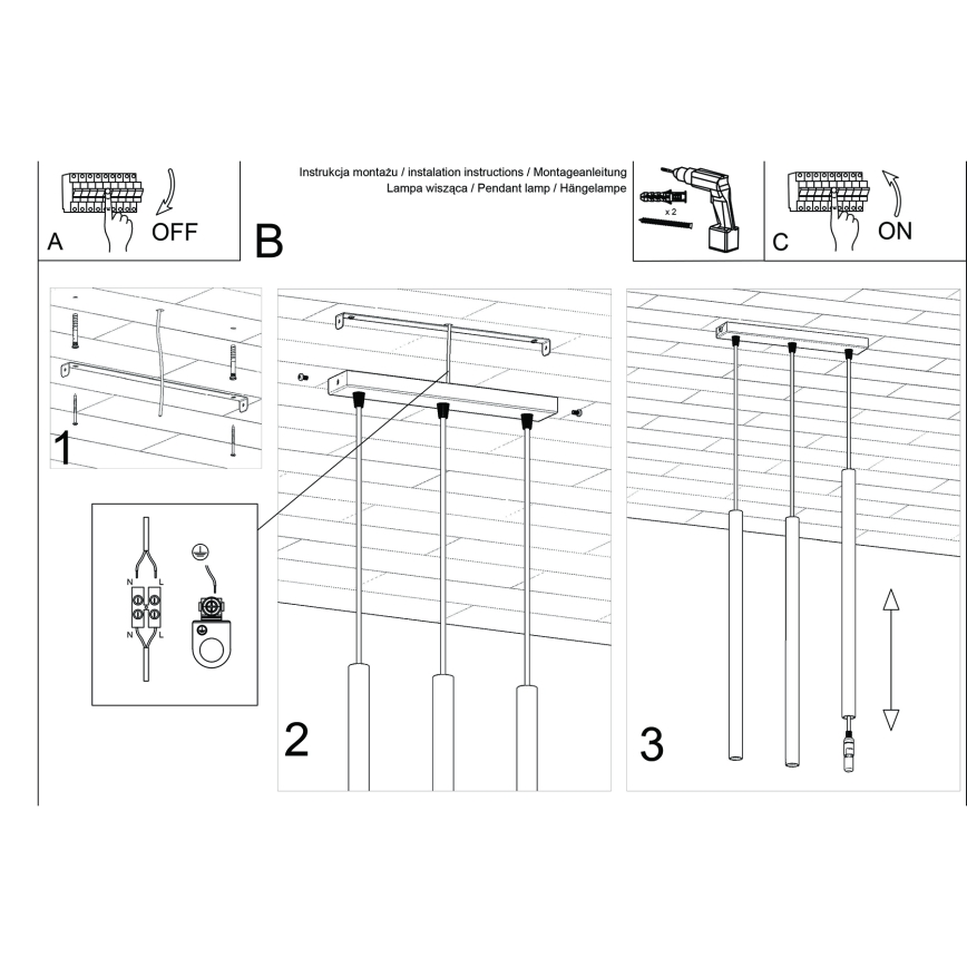 Candeeiro suspenso PASTELO 3xG9/8W/230V verde