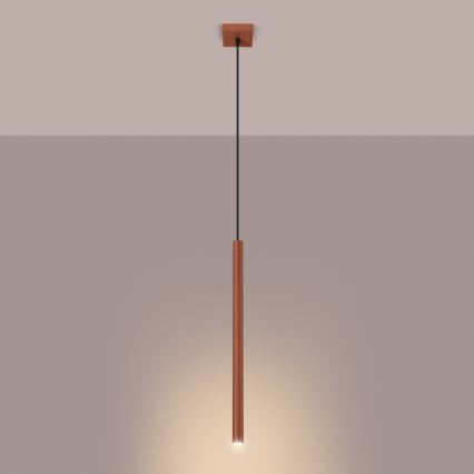 Candeeiro suspenso PASTELO 1xG9/8W/230V vermelho