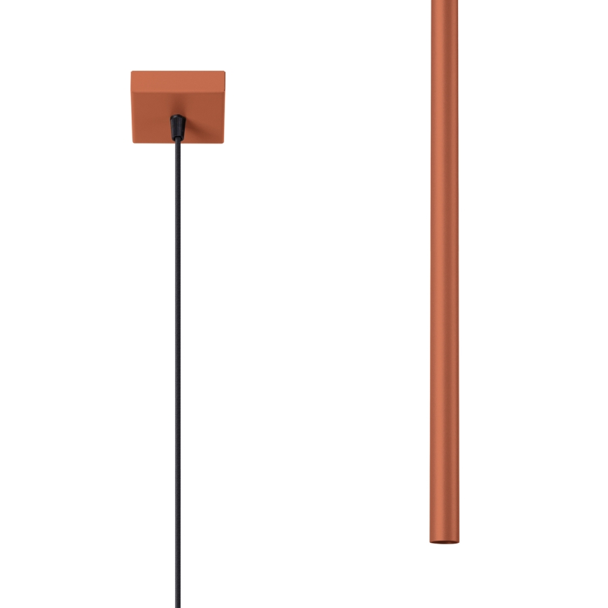 Candeeiro suspenso PASTELO 1xG9/8W/230V vermelho