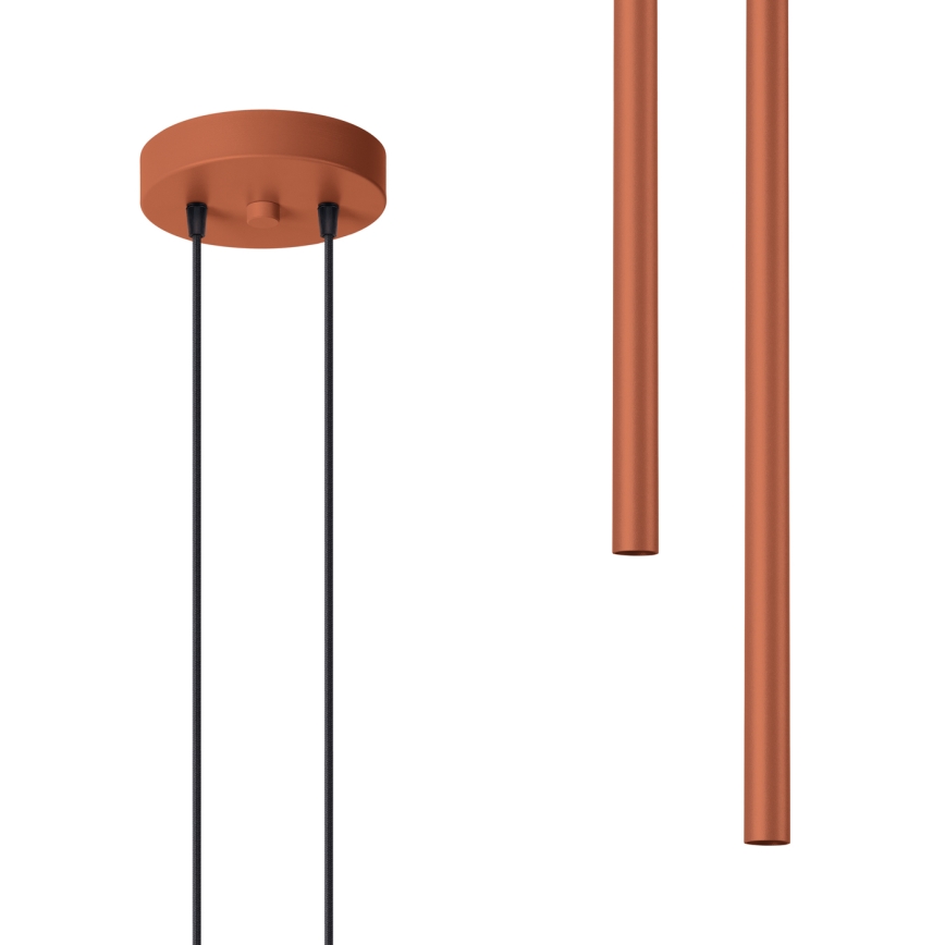 Candeeiro suspenso PASTELO 2xG9/8W/230V vermelho