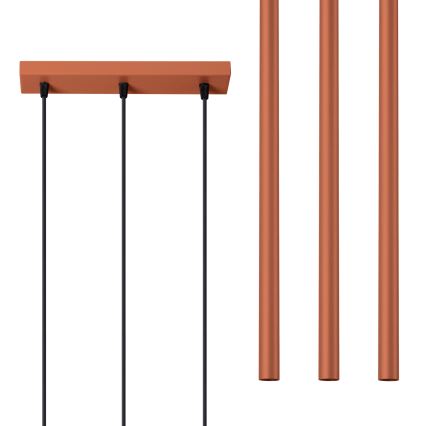 Candeeiro suspenso PASTELO 3xG9/8W/230V vermelho
