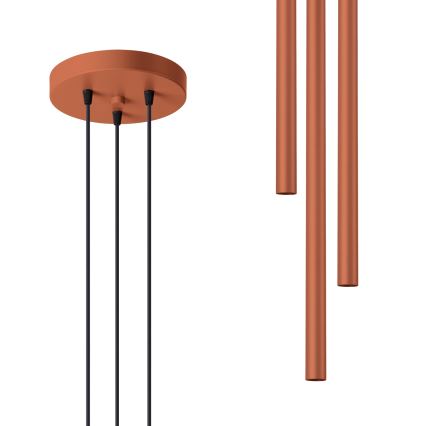 Candeeiro suspenso PASTELO 3xG9/8W/230V vermelho