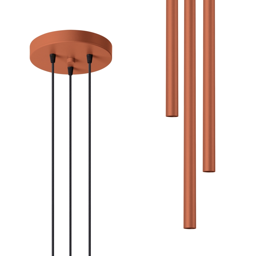 Candeeiro suspenso PASTELO 3xG9/8W/230V vermelho