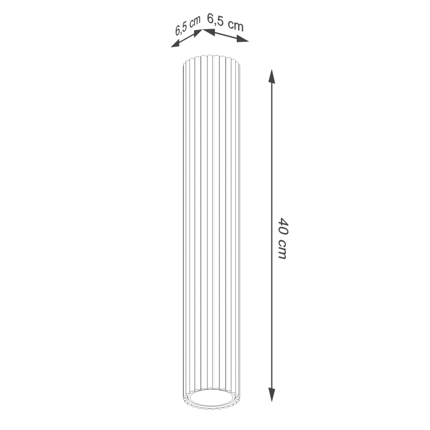 Foco KARBON 1xGU10/10W/230V 40 cm branco