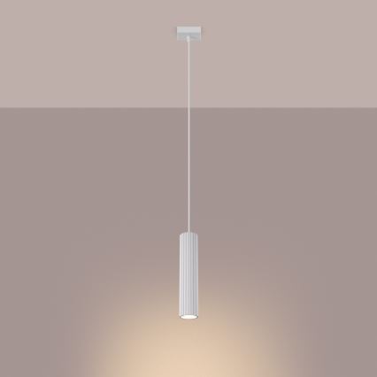 Candeeiro suspenso KARBON 1xGU10/10W/230V branco