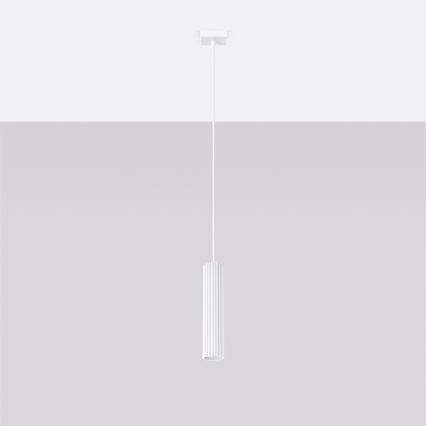 Candeeiro suspenso KARBON 1xGU10/10W/230V branco