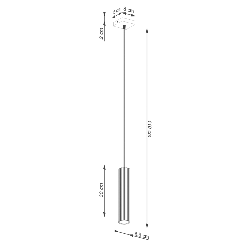 Candeeiro suspenso KARBON 1xGU10/10W/230V branco