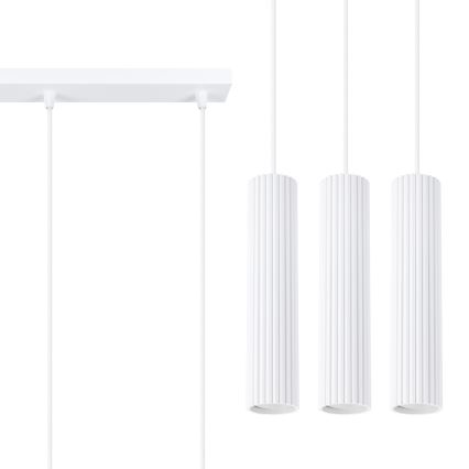 Candeeiro suspenso KARBON 3xGU10/10W/230V branco