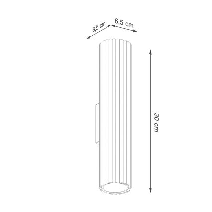 Iluminação de parede KARBON 2xGU10/10W/230V branco