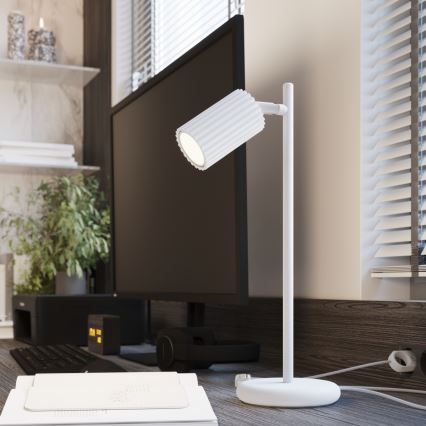 Candeeiro de mesa KARBON 1xGU10/10W/230V branco