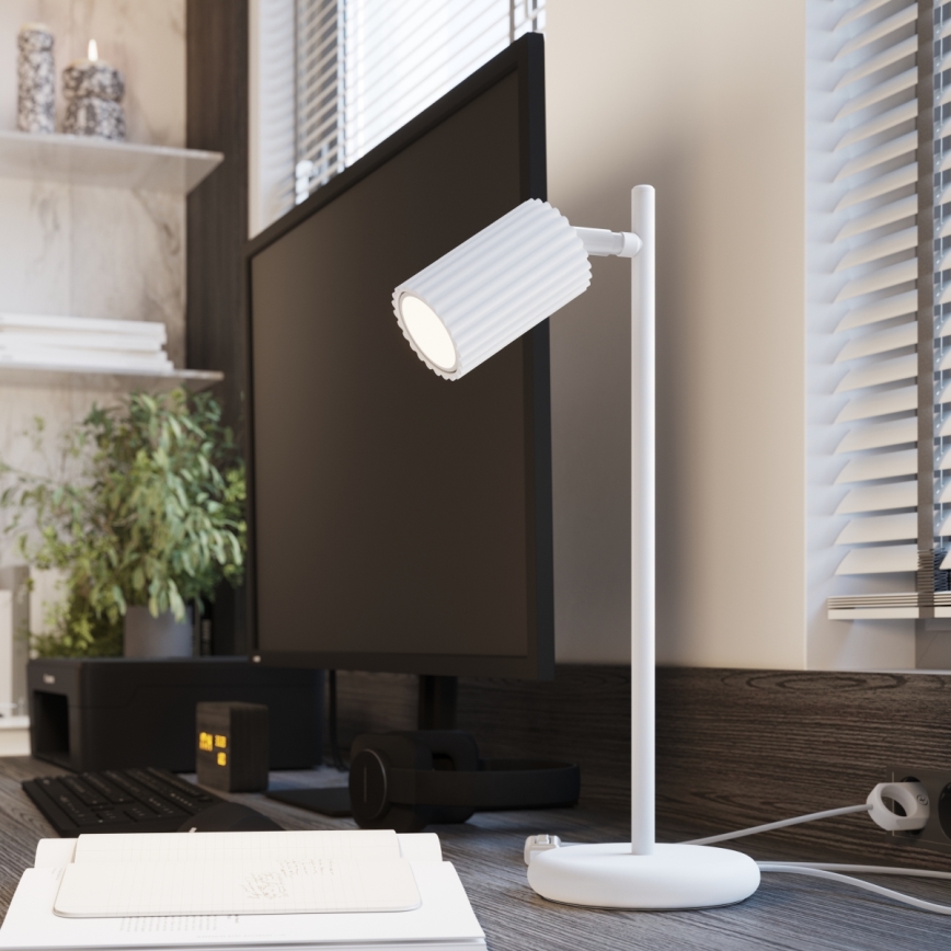 Candeeiro de mesa KARBON 1xGU10/10W/230V branco