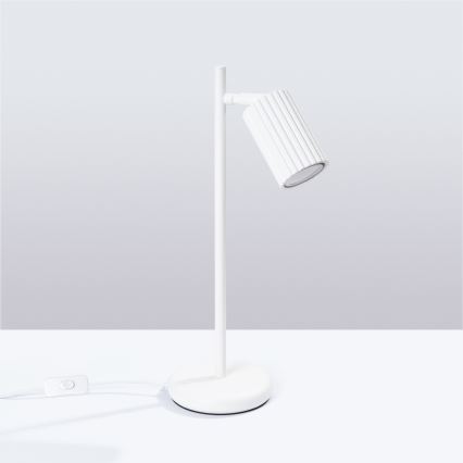 Candeeiro de mesa KARBON 1xGU10/10W/230V branco