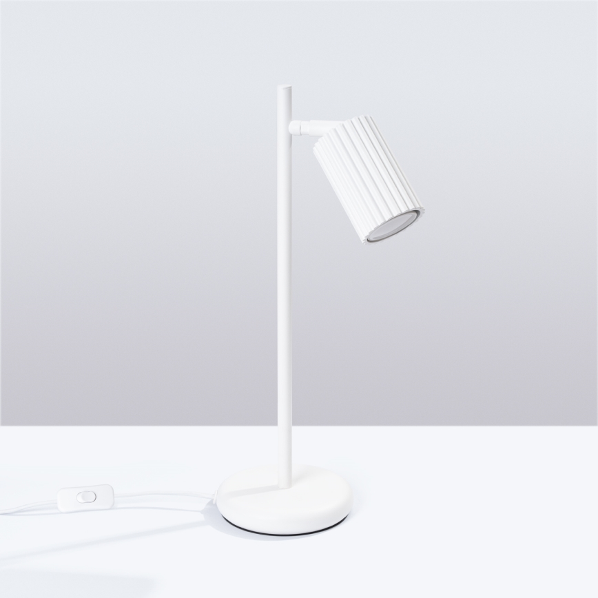 Candeeiro de mesa KARBON 1xGU10/10W/230V branco