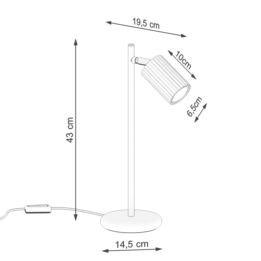 Candeeiro de mesa KARBON 1xGU10/10W/230V branco