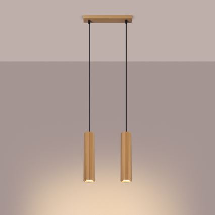 Candeeiro suspenso KARBON 2xGU10/10W/230V dourado