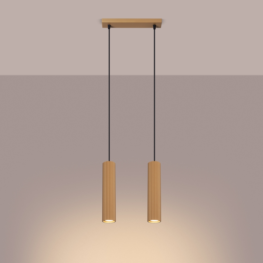 Candeeiro suspenso KARBON 2xGU10/10W/230V dourado