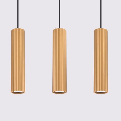 Candeeiro suspenso KARBON 3xGU10/10W/230V dourado