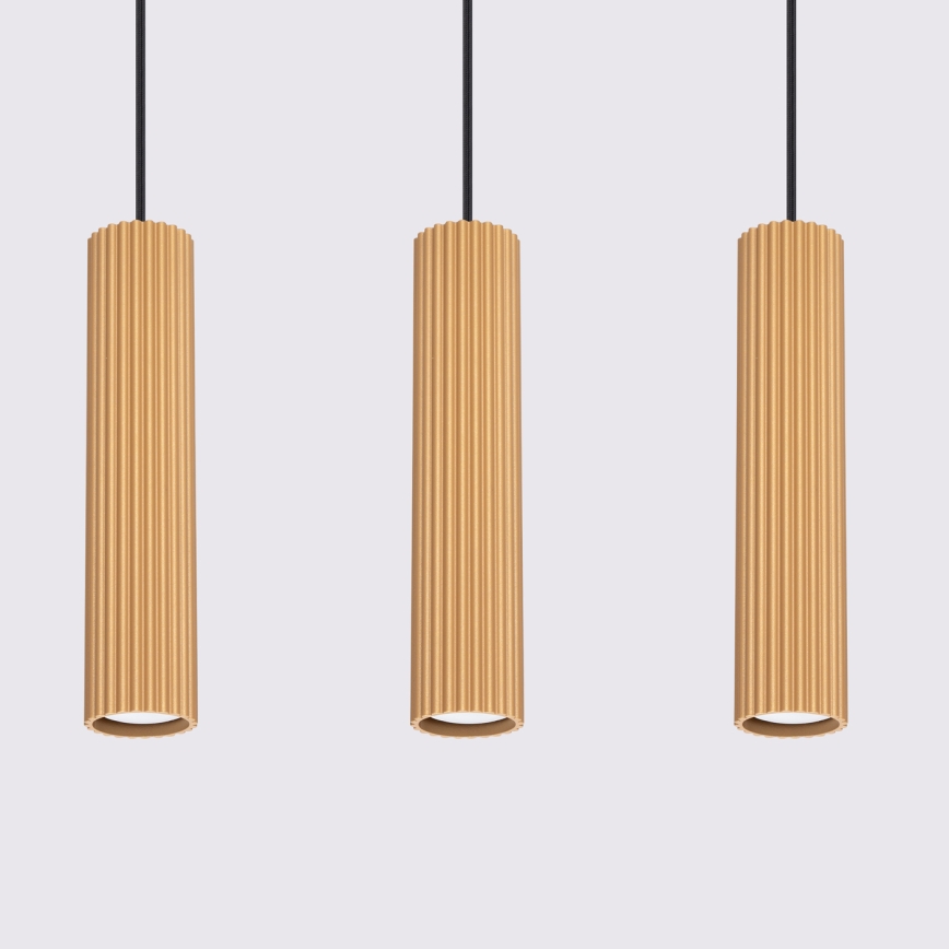Candeeiro suspenso KARBON 3xGU10/10W/230V dourado