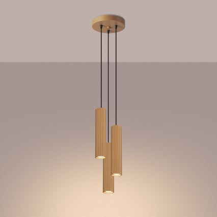 Candeeiro suspenso KARBON 3xGU10/10W/230V dourado