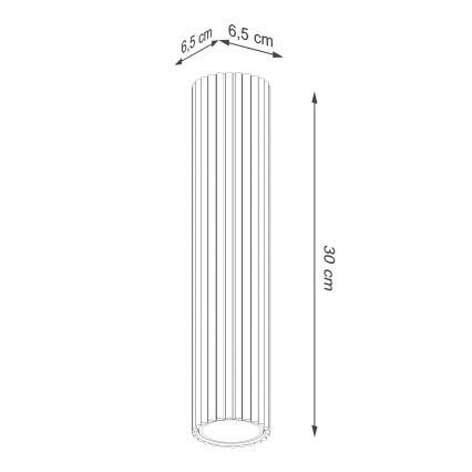 Foco KARBON 1xGU10/10W/230V 30 cm preto