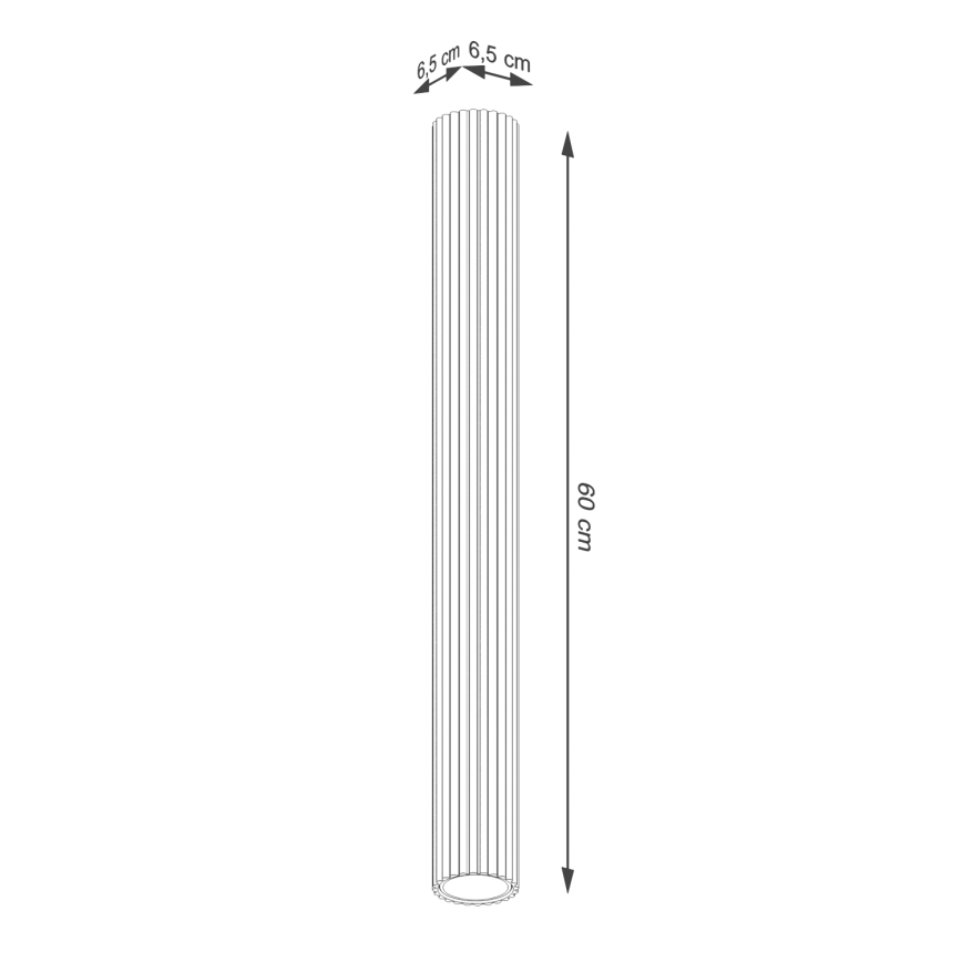 Foco KARBON 1xGU10/10W/230V 60 cm preto